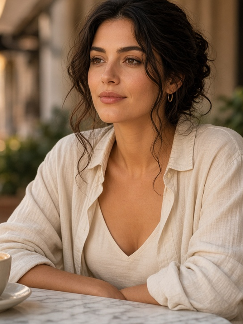 Portrait lifestyle dans un café